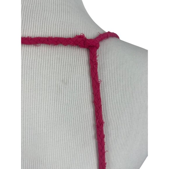 RARE NWT Free People Pink & Gold Embroidered Asymmetrical Boho Gypsy Slip Dress - Picture 13 of 16